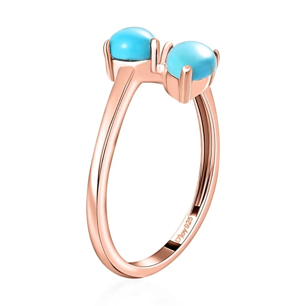 Sleeping Beauty Turquoise Bypass Ring - Picture 8 of 13